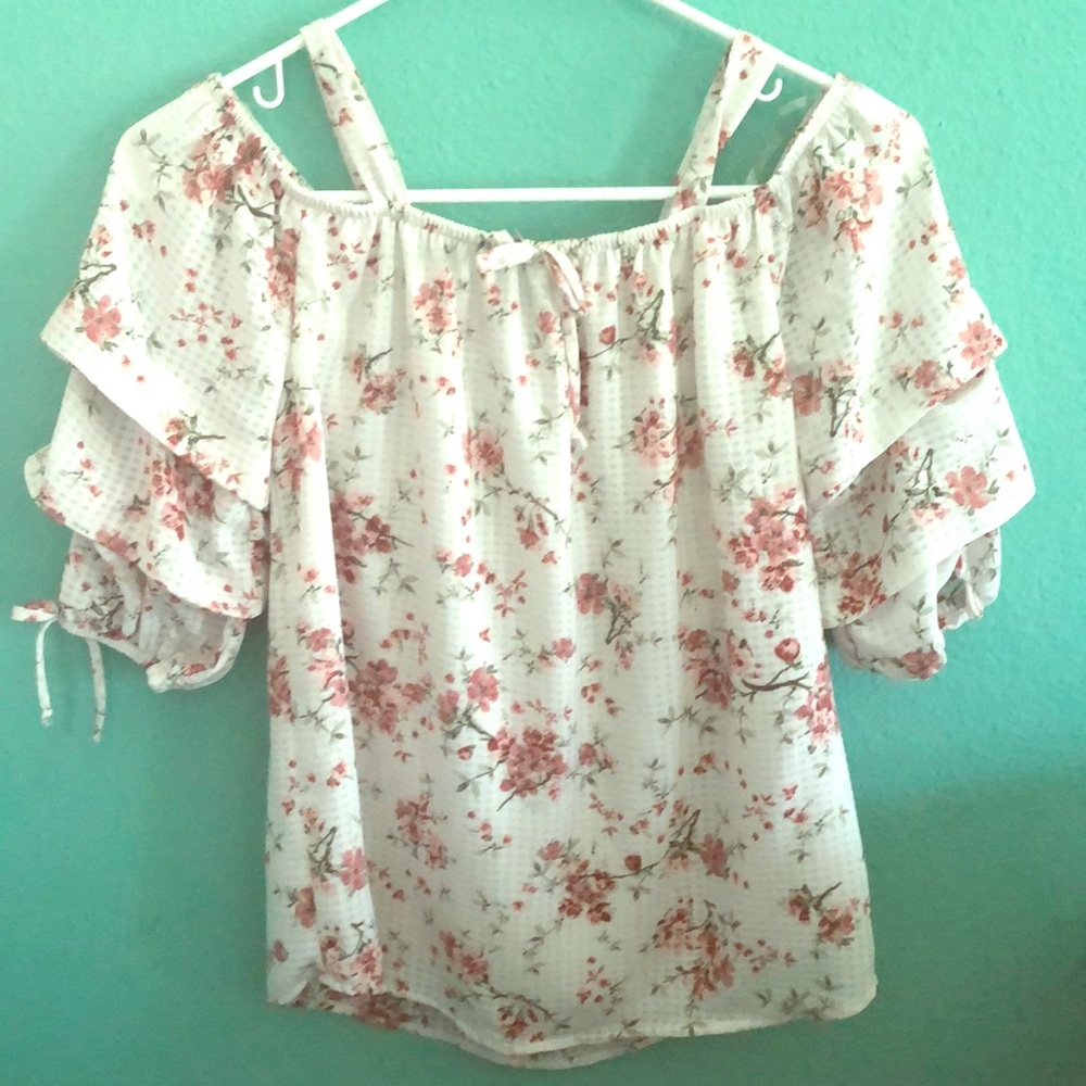 A flowery blouse